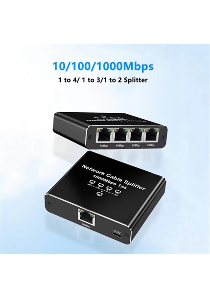 1000MBPS Ethernet Adaptörü Lan Internet Ayırıcı Cat 6 RJ45 Gigabit Anahtarı Pc Dizüstü Tv Kutusu Yönlendirici 1 Ila 4 (Yurt Dışından) fırsatları