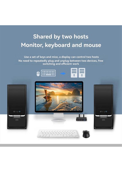 Portlu VGA Kvm Anahtarı Iki Girişli-Bir Çıkışlı Masaüstü Kontrol Cihazı Paylaşımlı Klavye, Fare ve Monitör Seti (Yurt Dışından) modelleri
