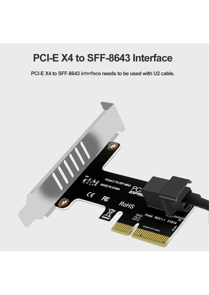 Pcı-E - SFF-8643 Genişletme Kartı Pcıe X4 - SFF8643 Adaptörü PCI-EX4/X8/X16 Nvme SSD Katı Hal Sürücü Yükselticisi (Yurt Dışından) fırsatları