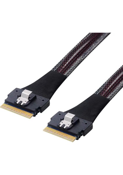 50 cm Profesyonel Ince Sff 8654 8i Erkek - SFF-8654 Sas4.0 74 Pin Kablo Sunucu Denetleyici Konnektör Genişletme Kablosu (Yurt Dışından) fiyatları