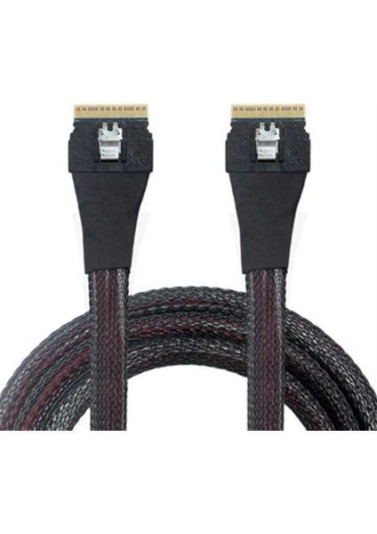 50 cm Profesyonel Ince Sff 8654 8i Erkek - SFF-8654 Sas4.0 74 Pin Kablo Sunucu Denetleyici Konnektör Genişletme Kablosu (Yurt Dışından) modelleri