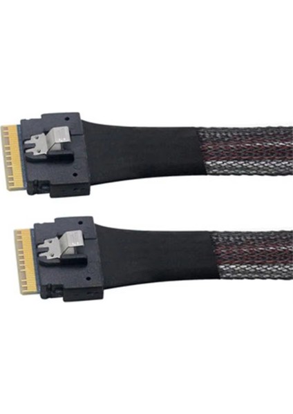 50 cm Profesyonel Ince Sff 8654 8i Erkek - SFF-8654 Sas4.0 74 Pin Kablo Sunucu Denetleyici Konnektör Genişletme Kablosu (Yurt Dışından) fırsatları