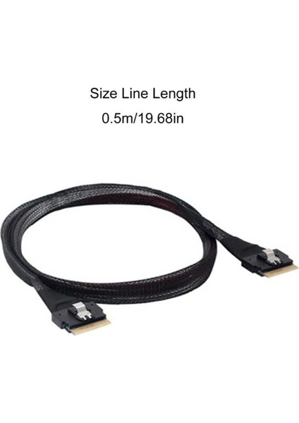 50 cm Profesyonel Ince Sff 8654 8i Erkek - SFF-8654 Sas4.0 74 Pin Kablo Sunucu Denetleyici Konnektör Genişletme Kablosu (Yurt Dışından) indirimleri