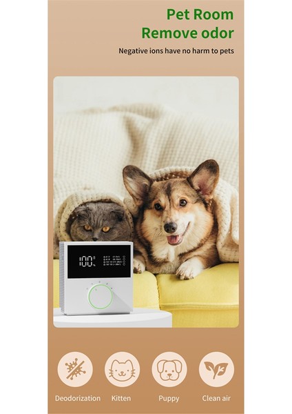 Negatif Iyon Hava Temizleyici, Evcil Hayvanlar ve Yatak Odaları Için Hava Temizleyiciler, Ev Yatak Odası Banyo Evcil Hayvan Koku Giderici - USB A (Yurt Dışından) indirimleri