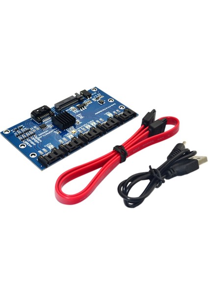 Sata 3.0 Genişletme Kartı 1 Ila 5 Port Dönüştürücü Genişletme Kartı 6 Gbps Anakart Yükseltici Kart Hub Adaptörü (Yurt Dışından)
