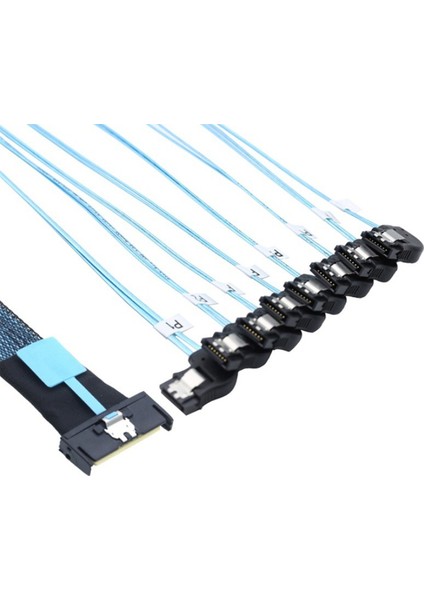 Mcıo 74P 8x 8ı Sas SFF-8654 8i Pcı-E Ultraport Slimline 5.0 - 8x Sata 7p 90 Derece Dişi Adaptör Kablosu 0,8 M (Yurt Dışından) fırsatları