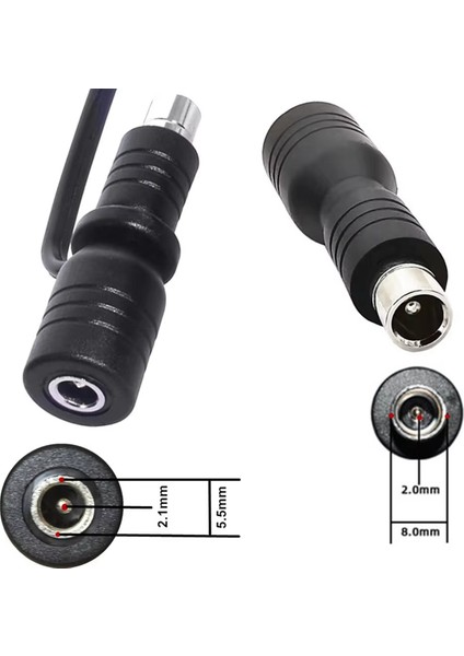 Dc 5.5x2.1 Dişi - 8.0x2.0 Erkek Adaptör Konnektörü Erkek Güç Dönüştürücü Adaptör Dc 5521 F - 8020 M (Yurt Dışından) fırsatları