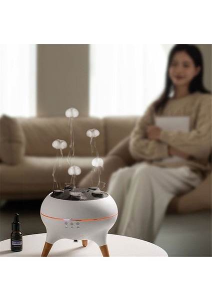 Denizanası Hava Nemlendirici Duman Halkası Renkli Alev Koku Makinesi Masaüstü Aroma Difüzörü Au Fişi (Yurt Dışından) indirimleri