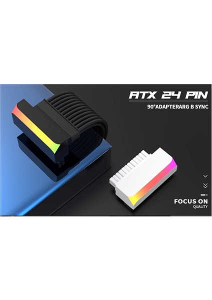 Atx 24PIN - 90° Argb Güç Adaptörü Anakart Güç Kaynağı Kablo Konnektörleri Modüler Dıy Montajı Beyaz (Yurt Dışından) fiyatları