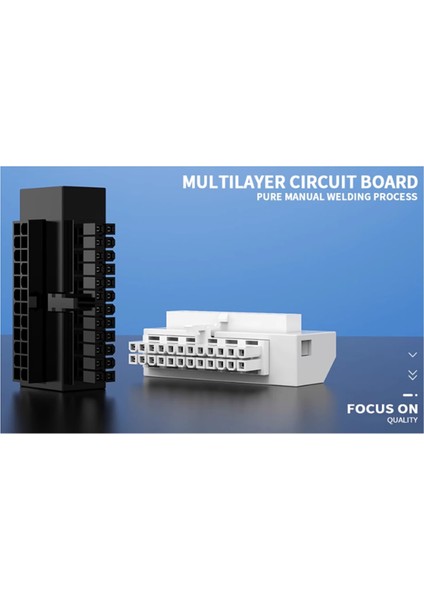 Atx 24PIN - 90° Argb Güç Adaptörü Anakart Güç Kaynağı Kablo Konnektörleri Modüler Dıy Montajı Beyaz (Yurt Dışından) fırsatları