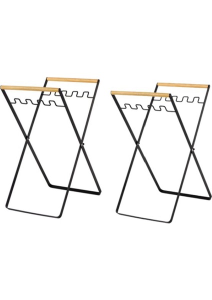 Ahşap Saplı Çöp Torbası Tutucu Taşınabilir Mutfak Çöp Ayıklama Rafı Kamp Için Ayrı Geri Dönüşüm Atık Kutusu (Yurt Dışından)