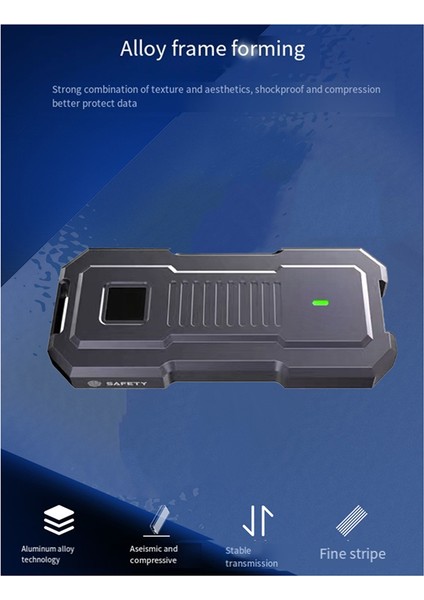 Jeyı M.2 Nvme Parmak Izi Şifrelemeli SSD Muhafazası M.2 SSD Muhafazası Harici Sürücü Kutusu (Yurt Dışından) indirimleri