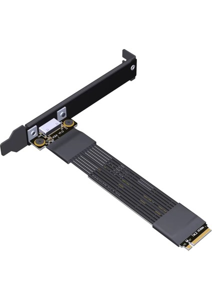 Pcıe 4.0 X4 Gen4 M.2 Nvme - SFF-8611/8612 Adaptörü Oculink Grafik Kartı Harici Uzatma Kablosu Tam Boy Baffle ile (Yurt Dışından)