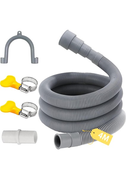 Mutfak Kullanımı Için Ideal, Braket, Bağlantı Parçası ve Kelepçeli Evrensel Çamaşır Makinesi Tahliye Hortumu Uzatma Kiti (Yurt Dışından)
