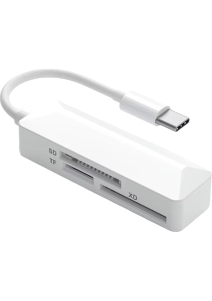 3'ü 1 Arada Kart Okuyucu Evrensel Sd Tf Sd Kart Okuyucu USB C Yüksek Hızlı Hafıza Kartı Okuyucu Dönüştürücü Telefonlar Dizüstü Bilgisayarlar Için (Yurt Dışından)