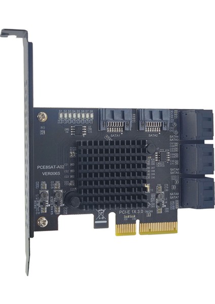 Pcı-E 8 Port Sata Genişletme Kartı Genişletme Kartı Pcıe X4 - Sata3.0 6gbps HDD SSD Adaptör Denetleyicisi (Yurt Dışından)