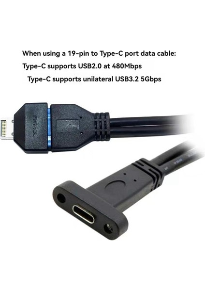 Masaüstü Anakart Için Usb3.2 Tip-E 19PIN/20PIN - USB 19P Şasi Ön USB Tip-A Tip-C Uzatma Adaptörü (Yurt Dışından) fırsatları