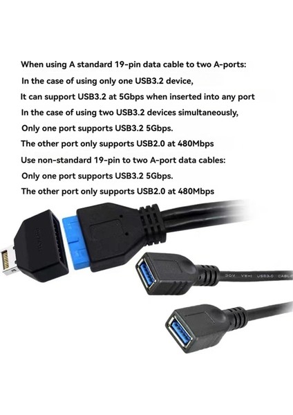 Masaüstü Anakart Için Usb3.2 Tip-E 19PIN/20PIN - USB 19P Şasi Ön USB Tip-A Tip-C Uzatma Adaptörü (Yurt Dışından) indirimleri