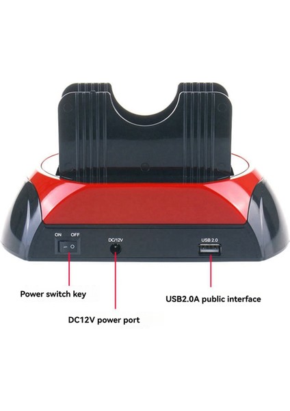 2,5 ve 3,5 Inç Sata/ıde HDD SSD USB Harici Disk Kutusu Muhafaza Kutusu Abd Fişi Için Çift Yuvalı Sabit Disk Yerleştirme Istasyonu (Yurt Dışından)