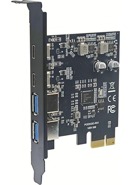 Portlu 5 Gbps Pcıe Kart Hub'ı USB 3.0 Pcı-E Kartı 2x USB A Portu + 2x Type-C Portu Bilgisayar Için USB Pcı-E Genişletme Kartı Adaptörü (Yurt Dışından) modelleri