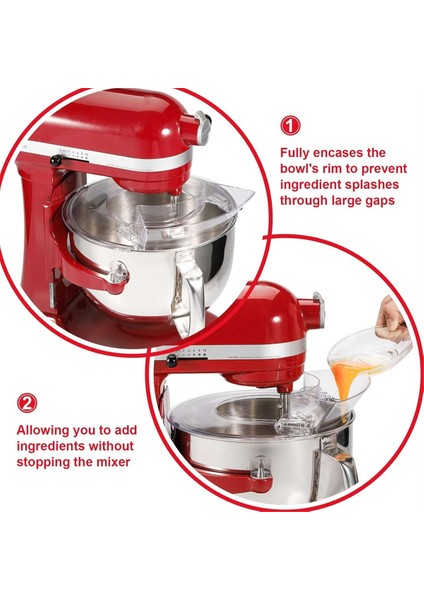 Kitchenaid 5,5-7 Quart Kase Kaldırmalı Stand Mikser Için Çıkarılabilir Dökme Kanallı Sıçrama Koruyucu (Yurt Dışından) fiyatları