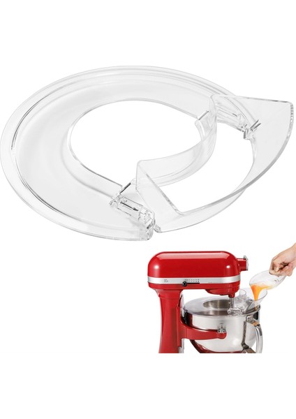 Kitchenaid 5,5-7 Quart Kase Kaldırmalı Stand Mikser Için Çıkarılabilir Dökme Kanallı Sıçrama Koruyucu (Yurt Dışından) modelleri