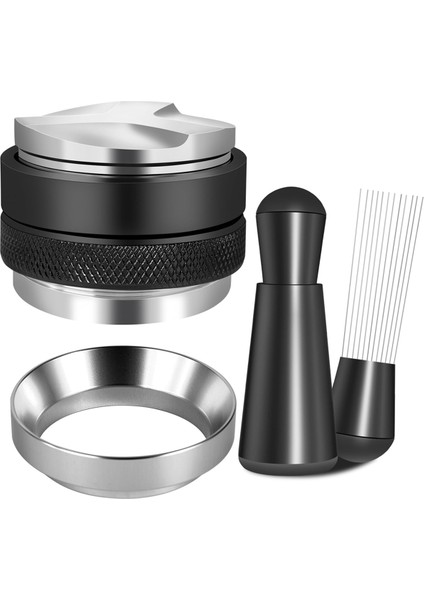 51 mm Espresso Aksesuar Seti, Kahve Dağıtıcı ve Tamper Düzleştirici, Wdt Aleti ve Dozaj Hunisi Seti (Yurt Dışından)