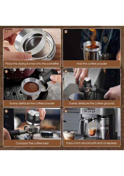 51 mm Espresso Aksesuar Seti, Kahve Dağıtıcı ve Tamper Düzleştirici, Wdt Aleti ve Dozaj Hunisi Seti (Yurt Dışından) indirimleri