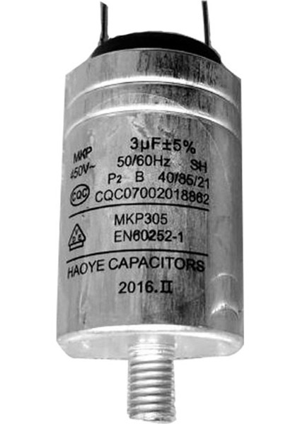 Bulaşık Makinesi Parçaları Alüminyum Gövde Kondansatörü Mkp-3uf 450VAC (Yurt Dışından)