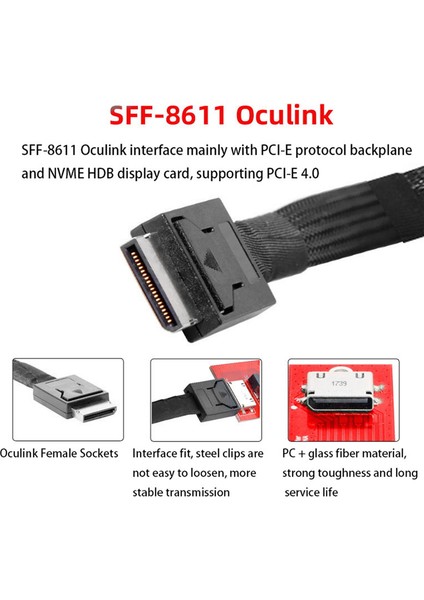 Anakart SFF-8611 8612 Nvme M.2 Ssd'den Pcıe 4.0 X16 Adaptörüne Genişletme Kartı Pcıe X4 Yükseltici Kartı Harici Grafik Kartı (Yurt Dışından) indirimleri