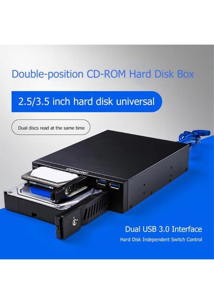 Oimaster MR-6203 Şasi Sabit Disk Muhafazası 2,5/3,5 Inç Sabit Disk Rafı Çift Diskli Optik Sürücü SSD Kasa Kutusu Masaüstü Için (Yurt Dışından) fiyatları