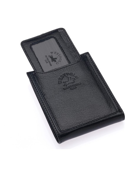 Hakiki Deri Kağıt Para ve Bol Kart Bölmeli ve Ekstra Kartlıklı Erkek Cüzdanı - Siyah modelleri