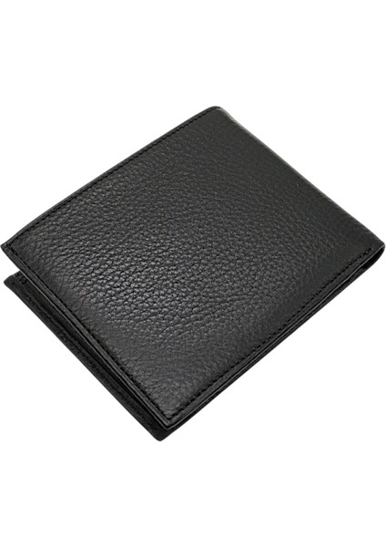 Hakiki Deri Bozuk Para ve Kart Bölmeli Erkek Cüzdanı - Siyah indirimleri