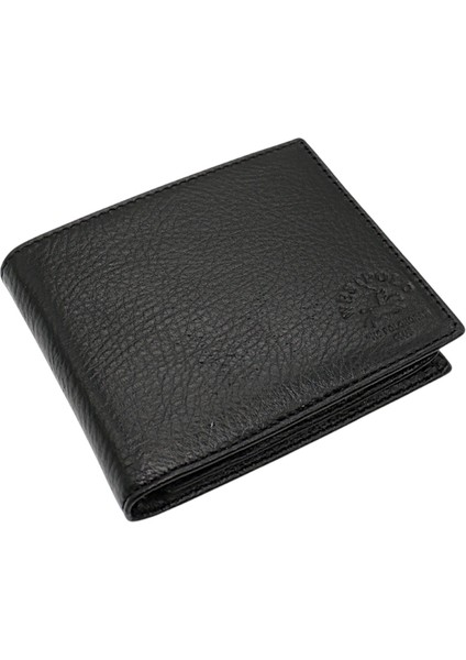 Hakiki Deri Kağıt Para, Bozuk Para ve Bol Kart Bölmeli Erkek Cüzdan - Siyah fiyatları