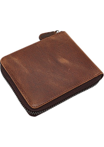 Unisex Kağıt Para ve Bol Kart Bölmeli Hakiki Eskitme Deri Cüzdan Kartlık - Tiguan Kahve indirimleri