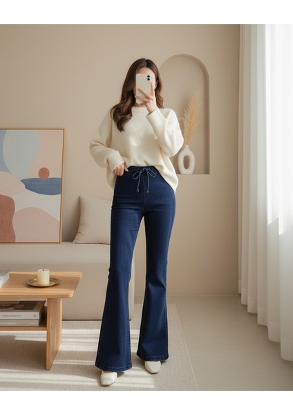 Ispanyol Paça Bağcık Detaylı Kot Pantolon fiyatları