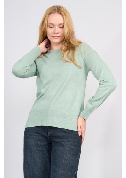 Çetinkaya Miramira 2275 Bisiklet Yaka Triko Çağla