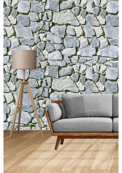Bien Exclusive 7082 Taş Desenli 3D Stone Dağınık Taş Desenli Duvar Kağıdı 5 M²