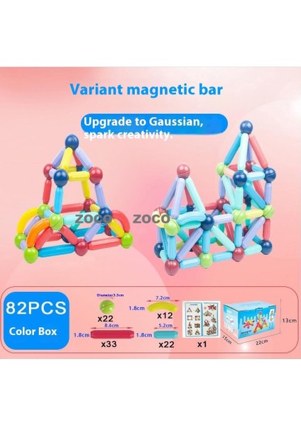 Variety Manyetik Çubuk Büyük Parçacık Gauss Manyetik Emme Parçası Yapı Taşları Çocuk Eğitici Oyuncaklar Monte Manyetik Çubuk (Yurt Dışından)
