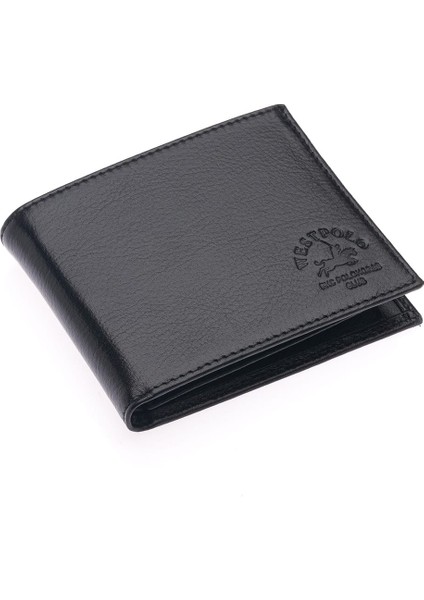 Hakiki Deri Kağıt Para, Bozuk Para ve Bol Kart Bölmeli Erkek Cüzdanı - Siyah fiyatları