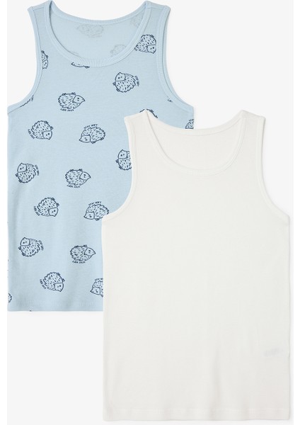 Erkek Çocuk Kirpi Desenli 2'li Atlet