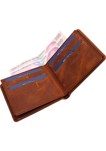 Hakiki Eskitme Deri Kağıt Para, Fermuarlı ve Bol Kart Bölmeli Erkek Cüzdanı - G2 Taba fırsatları