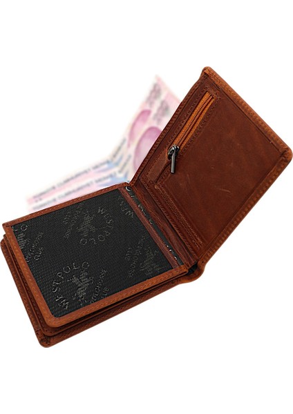 Hakiki Eskitme Deri Kağıt Para, Fermuarlı ve Bol Kart Bölmeli Erkek Cüzdanı - G2 Taba indirimleri