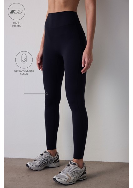 Siyah Hafif Destek Yüksek Bel Light Soft Tayt fiyatları