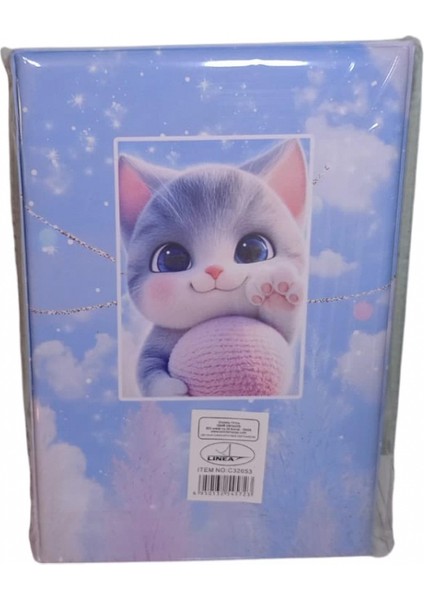 Puffy Kabartma Yüzey ( 14*20 Cm) 80 Yaprak Renkli Çizgili Hatıra Defteri ( Ball Cat) fırsatları