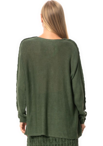 Uzun Kol Elvan Sonbahar ve Kışlık Triko Bluz Haki Hk fiyatları