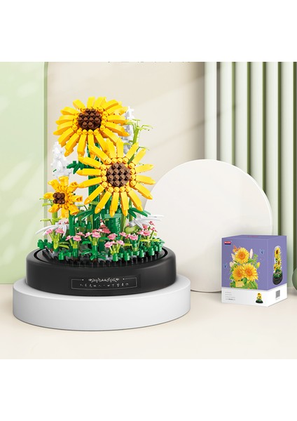 Fanus Blok Çiçek - Ayçiçeği 545 Parça