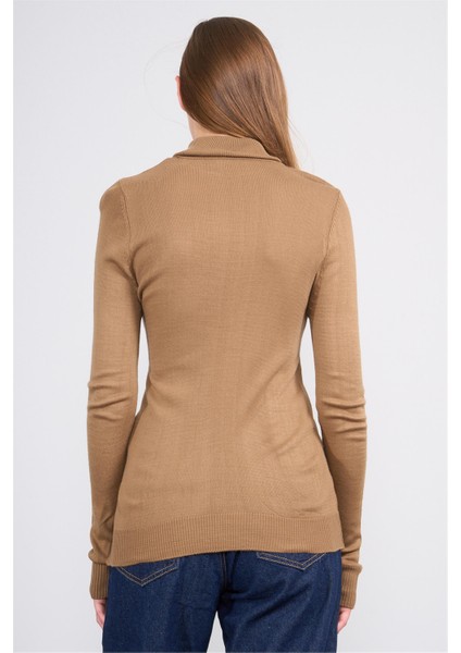 Çetinkaya Miyamira 2276 Bayan Balıkçı Yaka Kahve Triko fırsatları