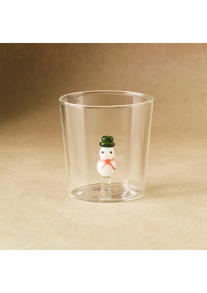 New Year Yılbaşı Cosa Kardan Adam Figürlü Su Bardağı