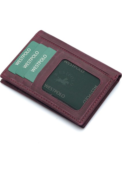 Hakiki Eskitme Deri Kağıt Para ve Bol Kart Bölmeli Unisex Cüzdan - Mor fırsatları